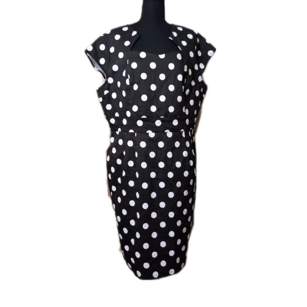 Grace Karin Polka Dot Sheath Dress – NWT – Labeled 3X (Fits XL–0X) - Picture 3 of 14